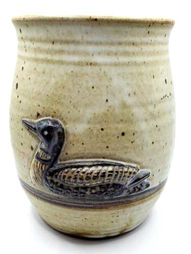 Handmade thrown utensil holder - thrown,