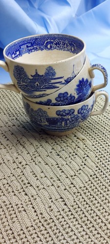Antique blue and white - blue, teacup